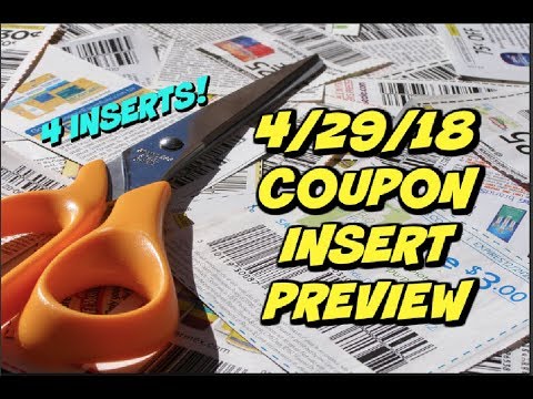 4/29/18 COUPON INSERT PREVIEW ~ 4 INSERTS…P&G Week!