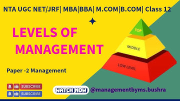 Levels of Management Explained with Corporate Examples | UGC NET JRF 2025 | MBA / BBA/ M.COM/B.COM