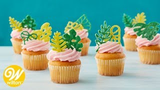 Easy DIY Tropical Leaf Cupcakes | Wilton