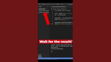 🔥 Youtube Video Downloader Python - Wait till the end 💥! #shorts  #programming  #coding  #python