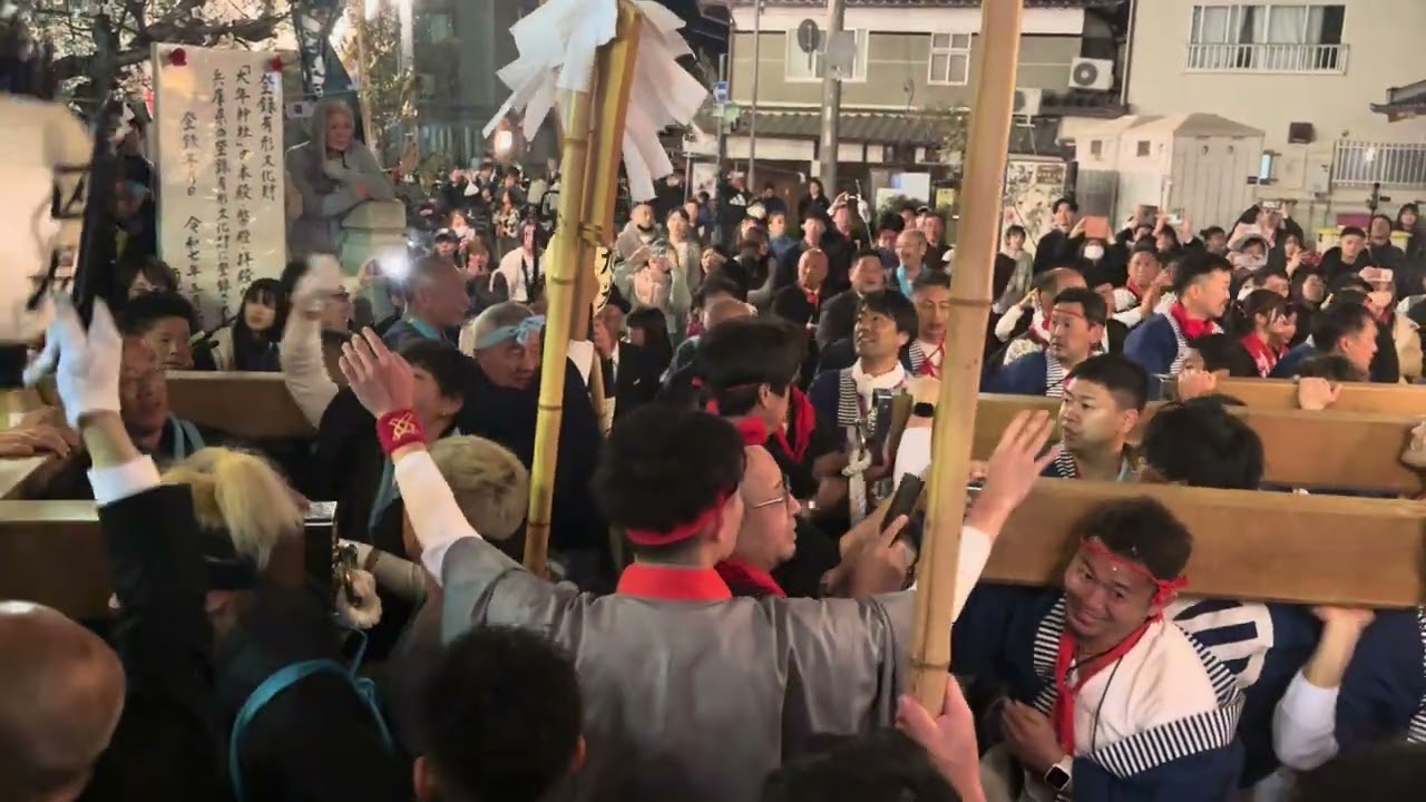 北条節句祭り2025年4月6日大歳神社前で打ち別れ南町東高室#祭り