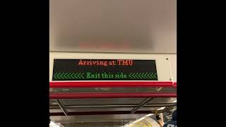TMU Station Upgraded Announcements on TTC Line 1 Subway Train