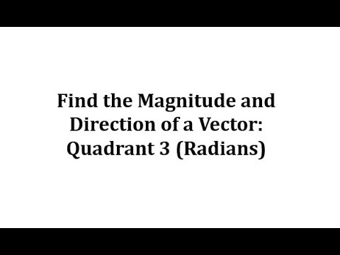 Find the Magnitude