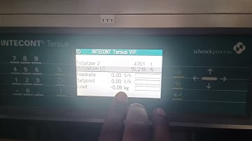 Schenck Process INTECONT commissioning parameter  password keyboard function, Load cell,calibration