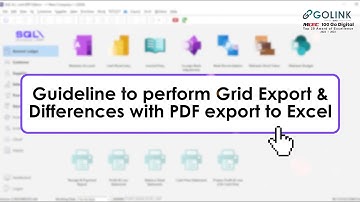 SQL Account | How to Perform Grid Export & Differences with PDF Export to Excel