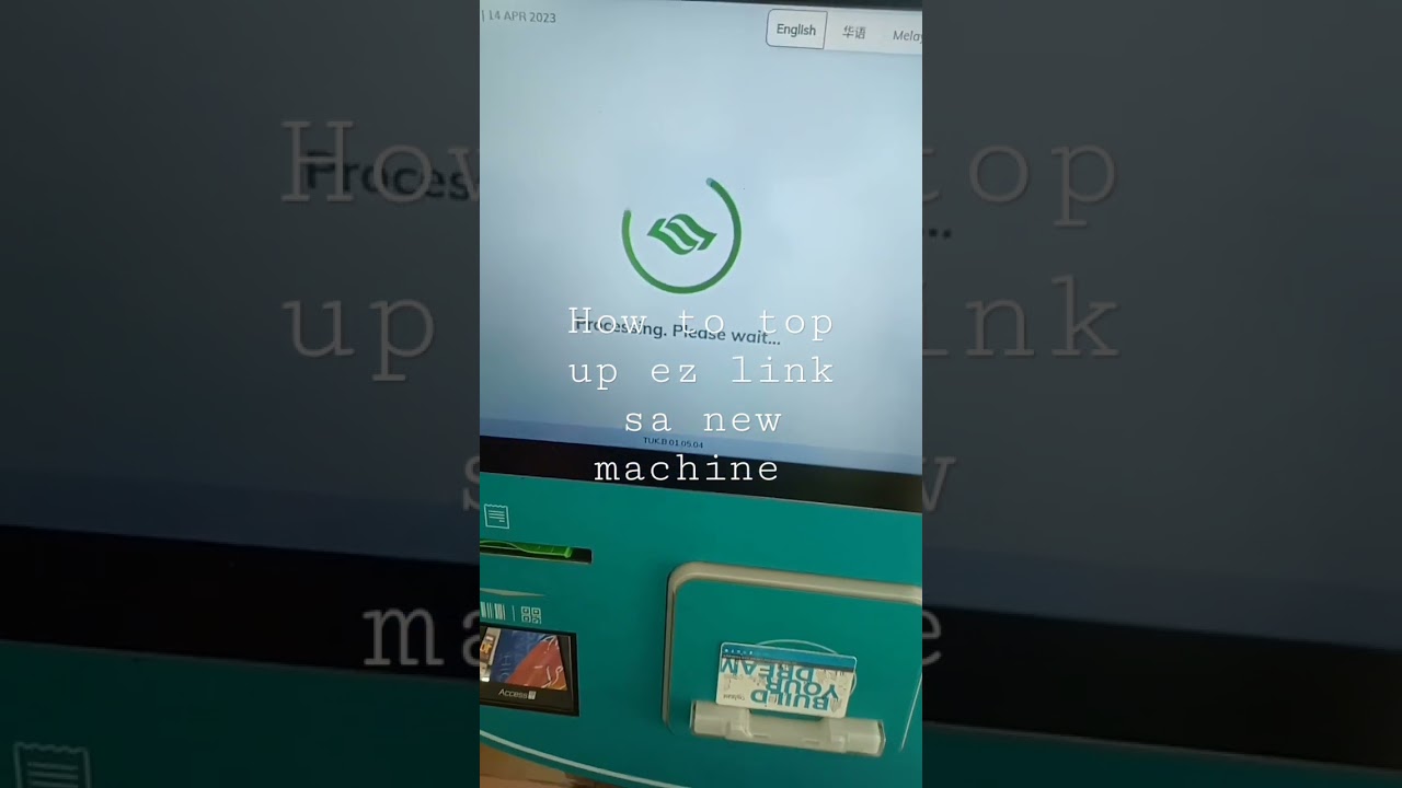 How to top up Ez link cash for new machine 