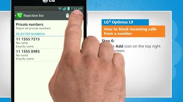 How to block incoming calls from a number in LG® Optimus L9
