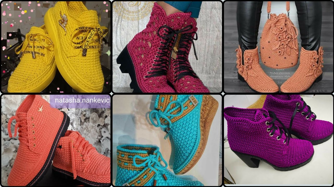 eye-catching crochet shoehead-turning crochet shoe