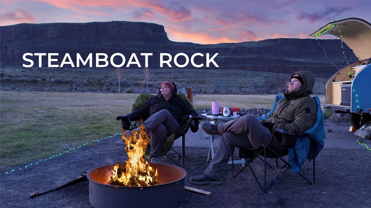 Camping In An Ice Age Glacial Landscape  Grand Coulee Dam  Steamboat Rock