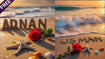 How To Create Name On Sand with front of Star Fish and Rose | Bing Image Creator Images | #meta