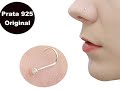 Kit Combo 2 Piercing de Nariz argola argolinha + nostril curvo em Prata 925