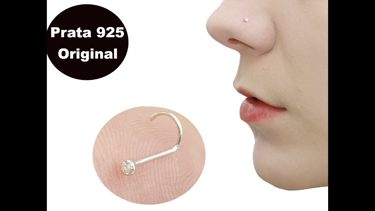 Piercing de Nariz Prata Pedra Zircônia Pequena - Dibali Joias