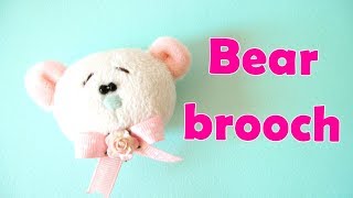 DIY.How to make a bear-brooch with your own hands.