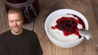 Danish Christmas Pudding with Cherry Sauce | Risalamande | Foodgeek Cooking