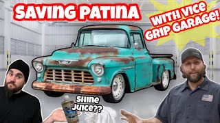SAVING PATINA WITH VICE GRIP GARAGE! IS SHINE JUICE WORTH THE HYPE? BUDGET HOT RATROD KUSTOM FINISH
