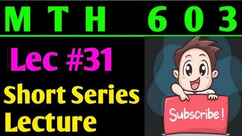 Mth603:Important short series lecture¦¦Lec#31¦¦Numerical Analysis¦¦Maths by Zahfran