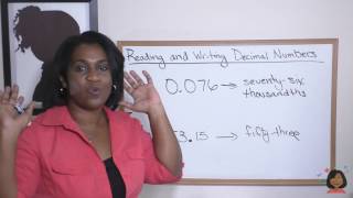 35 b Reading and writing decimal numbers for Saxon Math 76