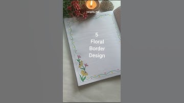 5 floral border design @rangallyritu #borderart #easyborder #borderdesign #projectworkdesigns #art