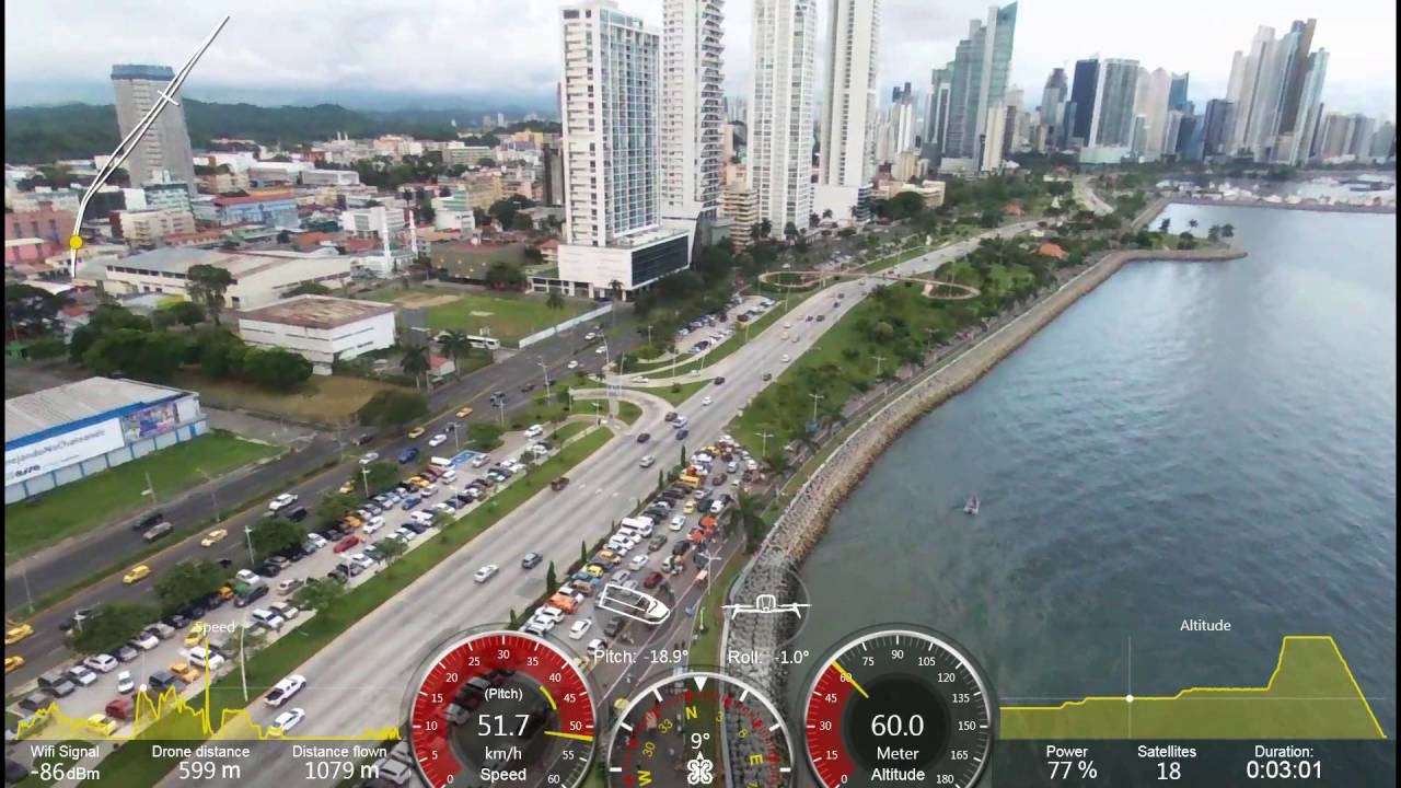 Parrot Bebop 2, Panamá, Cinta Costera 1 YouTube