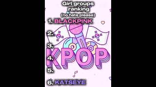 Ranking Kpop Girl Groups 🙂🎀✨ (no hate please) #kpop