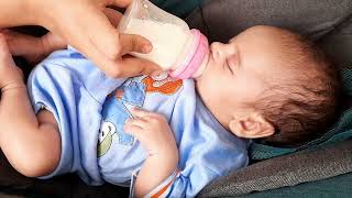 cute sound of baby feeding / ASMR