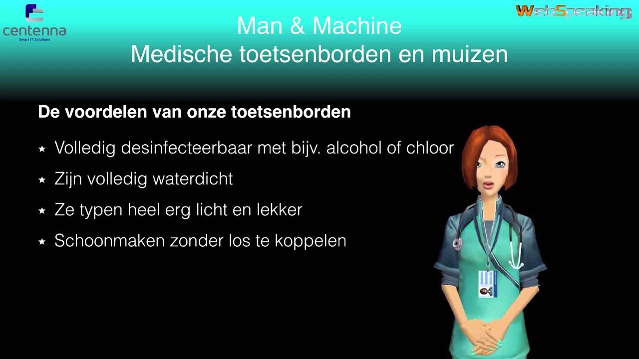 WebSpeaking avatars cleaning instruction waterproof keyboards Man & Machine