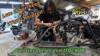 1981 Shovelhead Vs. Vtwin Hardtail: Cleanup Welds and Start Throwing On Parts!