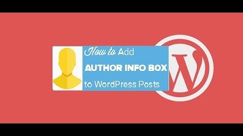 Add Author Info Box in WordPress without Plugin