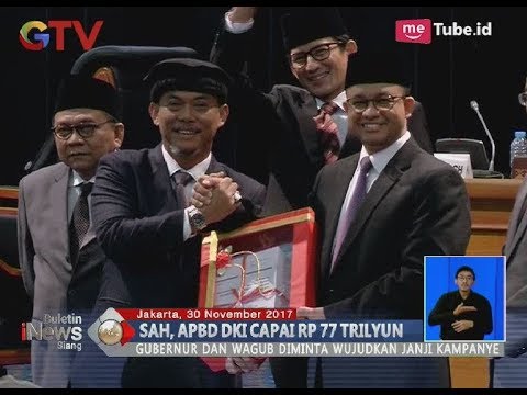 Dengan Nilai Fantastis, APBD DKI Jakarta Tahun 2018 Akhirnya Disahkan - BIS 01/12