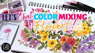 How to Paint a Page of Beautiful Watercolor Flowers in Half an Hour with Basic Supplies & No Skill!