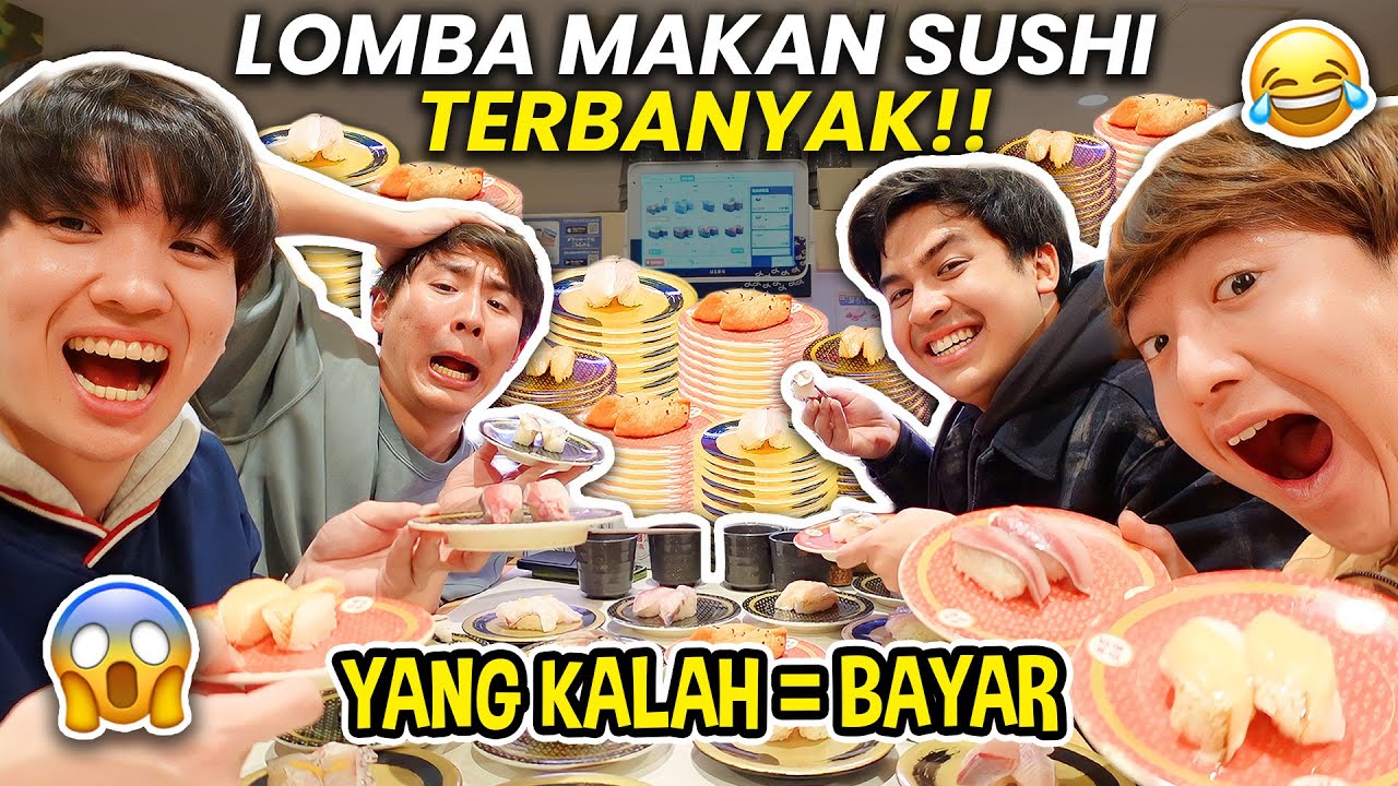 Wasedaboys Battle Makan Sushi di Jepang, Tomohiro Harus Bayar 30 Piring Lebih Sushi!