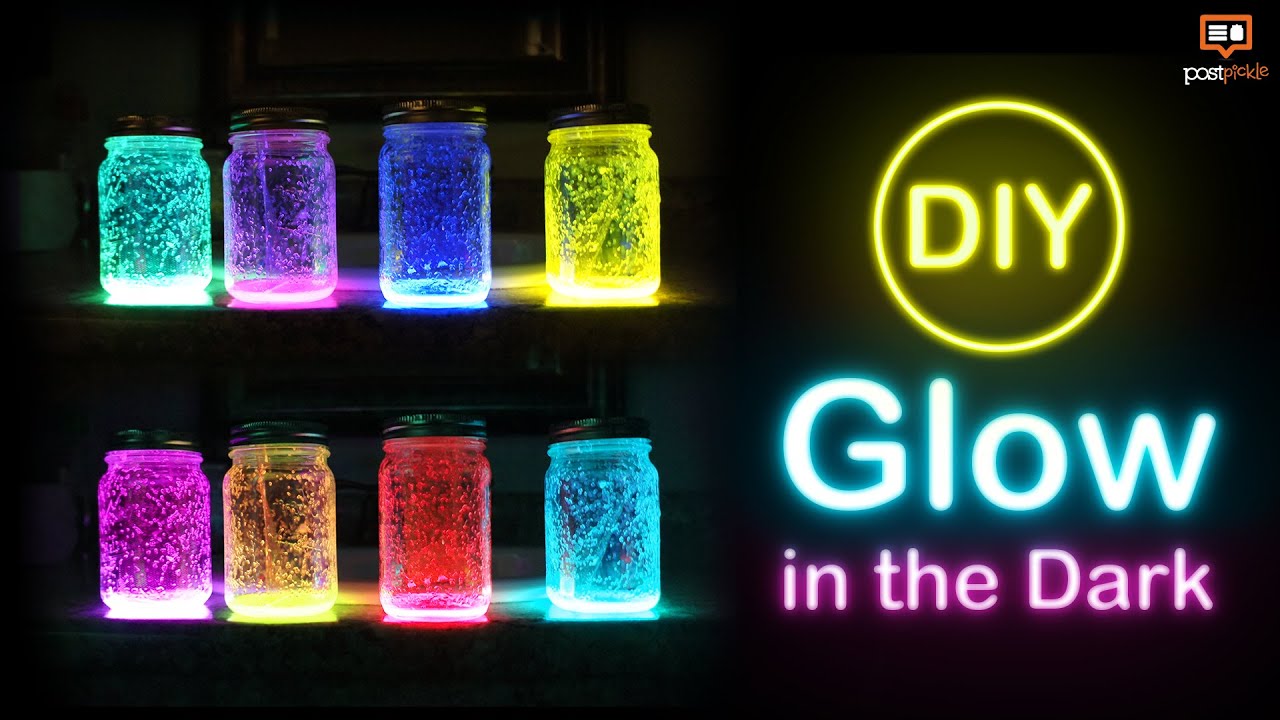 DIY Glow in the Dark Mason Jars – Sprinkled and Painted at KA Styles.co