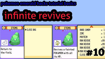 Pokemon Ruby Sapphire Emerald hacks tutorial basics - part 10 - max revives