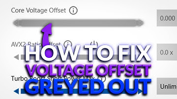 How to Fix Intel XTU Core Voltage Offset Greyed Out