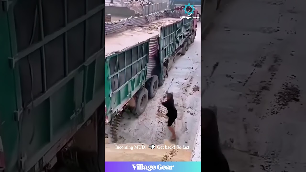 NEAR MISS! 😱 Workers vs Unloading Nightmares! Safety WARNING! #safetyfirst #workaccident #dangerous