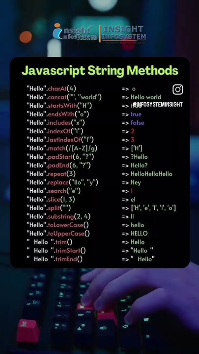 Javascript string Methods , DM for source .#html #webdeveloper #reels # ...