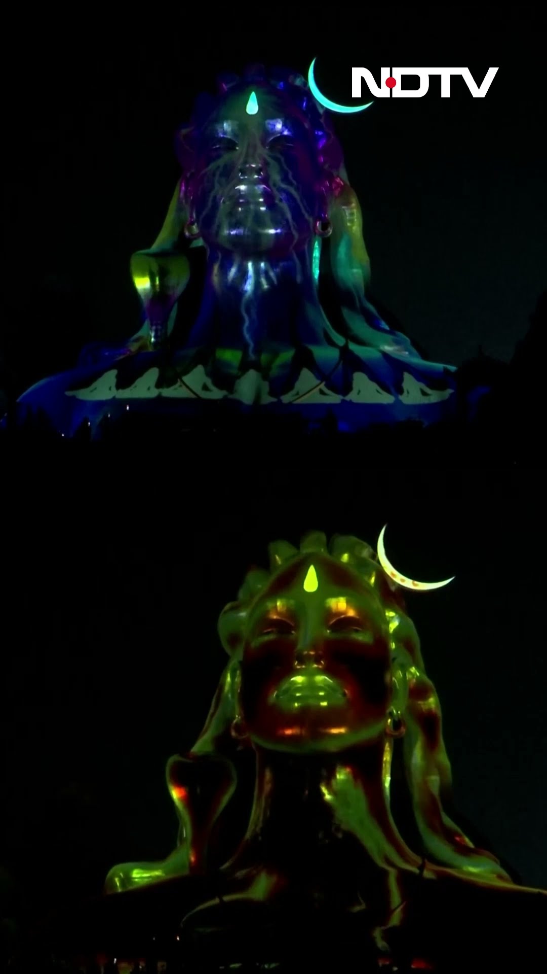 Majestic Light Show Held At Adiyogi At Isha Center In Coimbatore Ahead Of Mahashivratri Celebrations