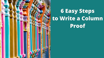 How to Write a Two Column Poof