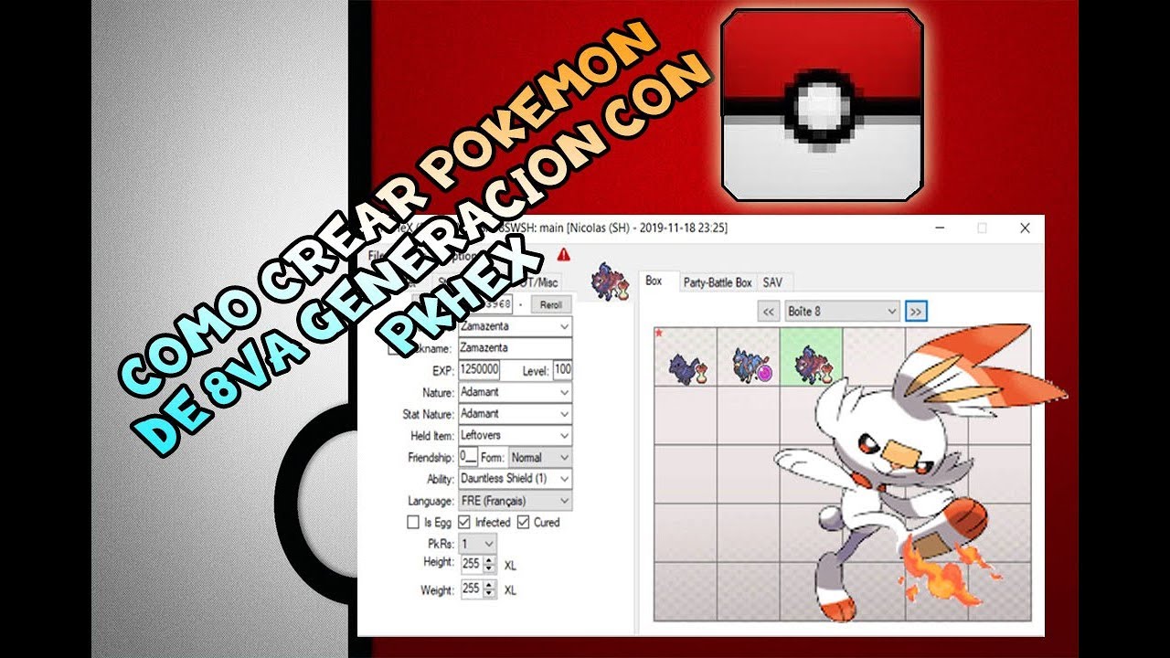 GUIA] Como crear Pokemon de 8va Generacion con PkHex (Pokemon Espada y  Escudo) - YouTube