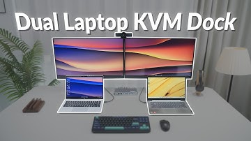 Dual Laptop KVM Docking Station for 2 Monitors #kvmswitch