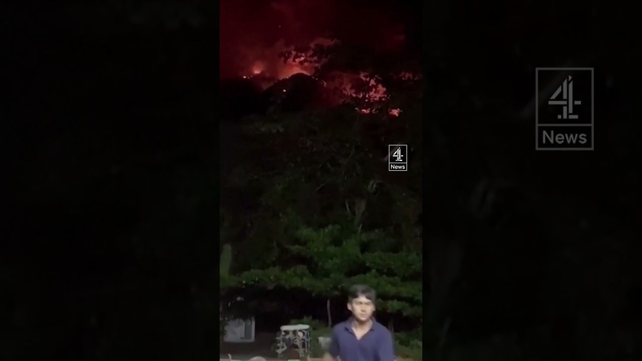 Hundreds evacuated as Indonesian volcano erupts in lightning strikes