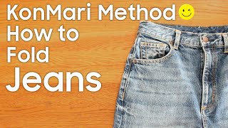 KonMari Method How to fold Jeans  -English edition-