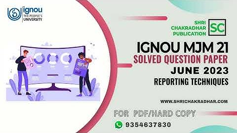 IGNOU MJM 21 previous year Solved Question paper (June 2023) | IGNOU MAJMC | IGNOU Question paper