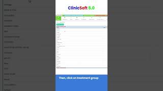 ClinicSoft 8.0 - How to create a new treatment group screenshot 3