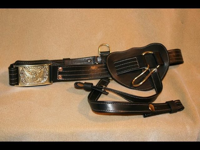 Civil War Officers Leather Sword Belts and other belts. 