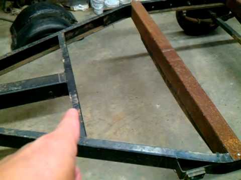 How to turn a boat trailer into a flatbed 4 of 14 - YouTube