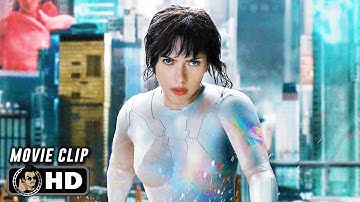GHOST IN THE SHELL Clip - "Invisible Chase" (2017)