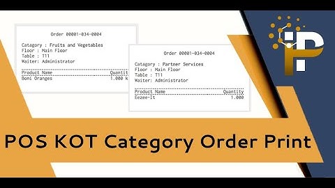 POS KOT Category Order Print