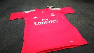 real madrid red goalkeeper soccer jersey 2018 unboxing review by tectopjersey