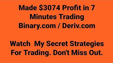 $3074 Profit Deriv.com Rise/Fall 5 Ticks